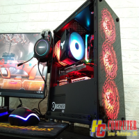 Máy tính chơi game core i3 10100f ram 8g card gtx 1650 ssd 240G